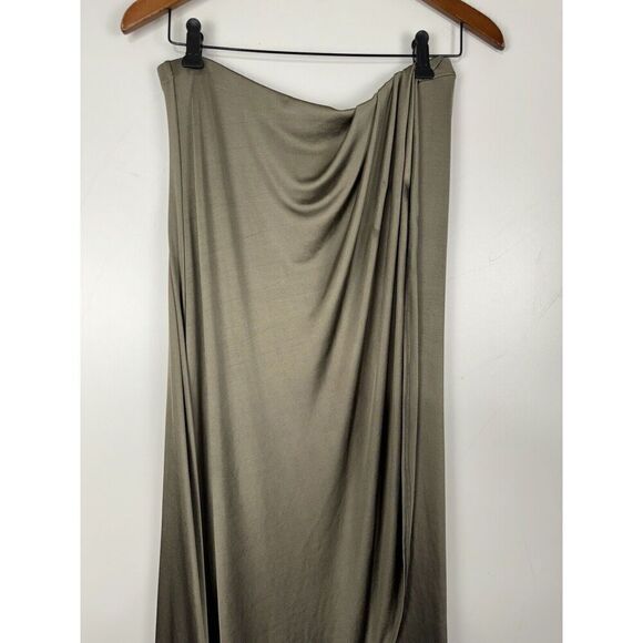 Free People Women's Smoke & Mirrors Faux Wrap Skirt Green Size Large - Picture 4 of 6